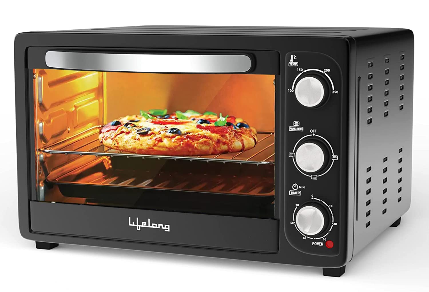 Lifelong LLOT23 Oven, Toaster & Griller, 23 Litres OTG Oven for Baking Cake  with 4 Heating Modes| Temperature & Timer Selection Oven for Kitchen ( 2