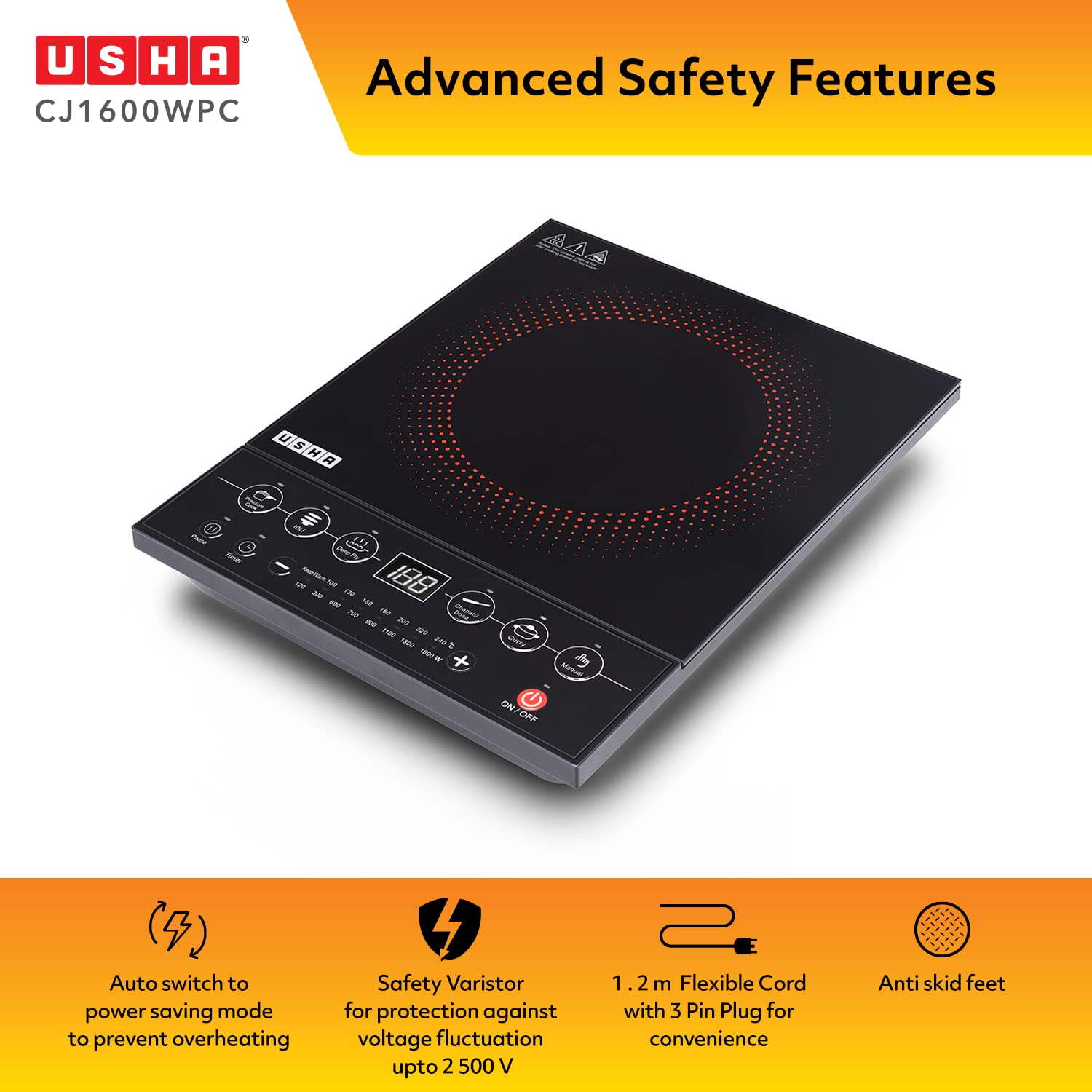 Usha induction deals cooker 1600 watt