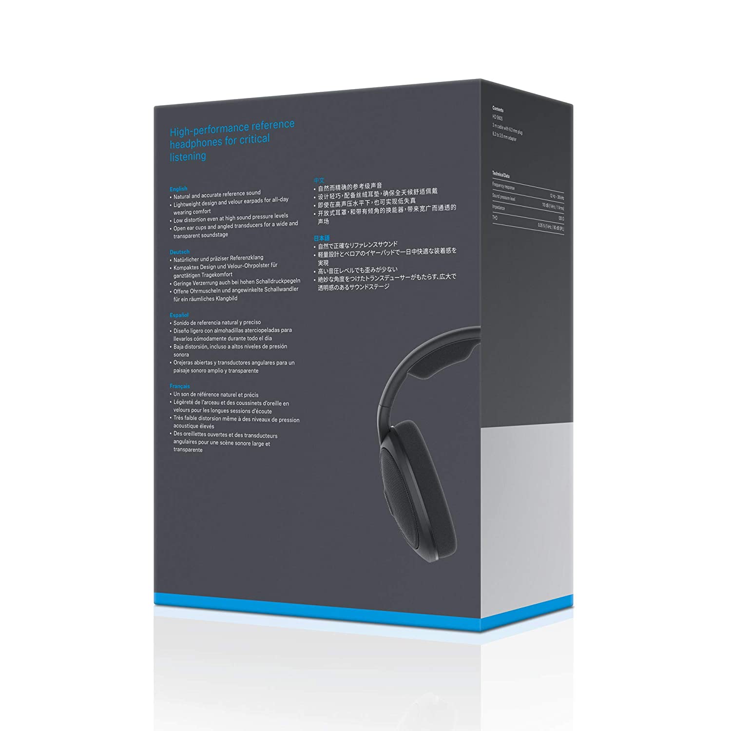 Sennheiser HD 560s Over-The-Ear Audiophile Headphones Neutral Frequency  Response Sound Field Open-Back Earcups Detachable Cable