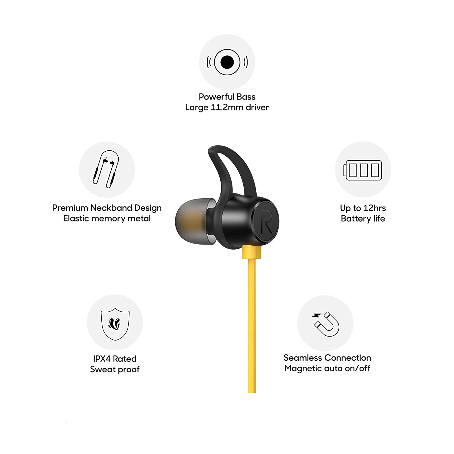 Realme magnetic online earphones