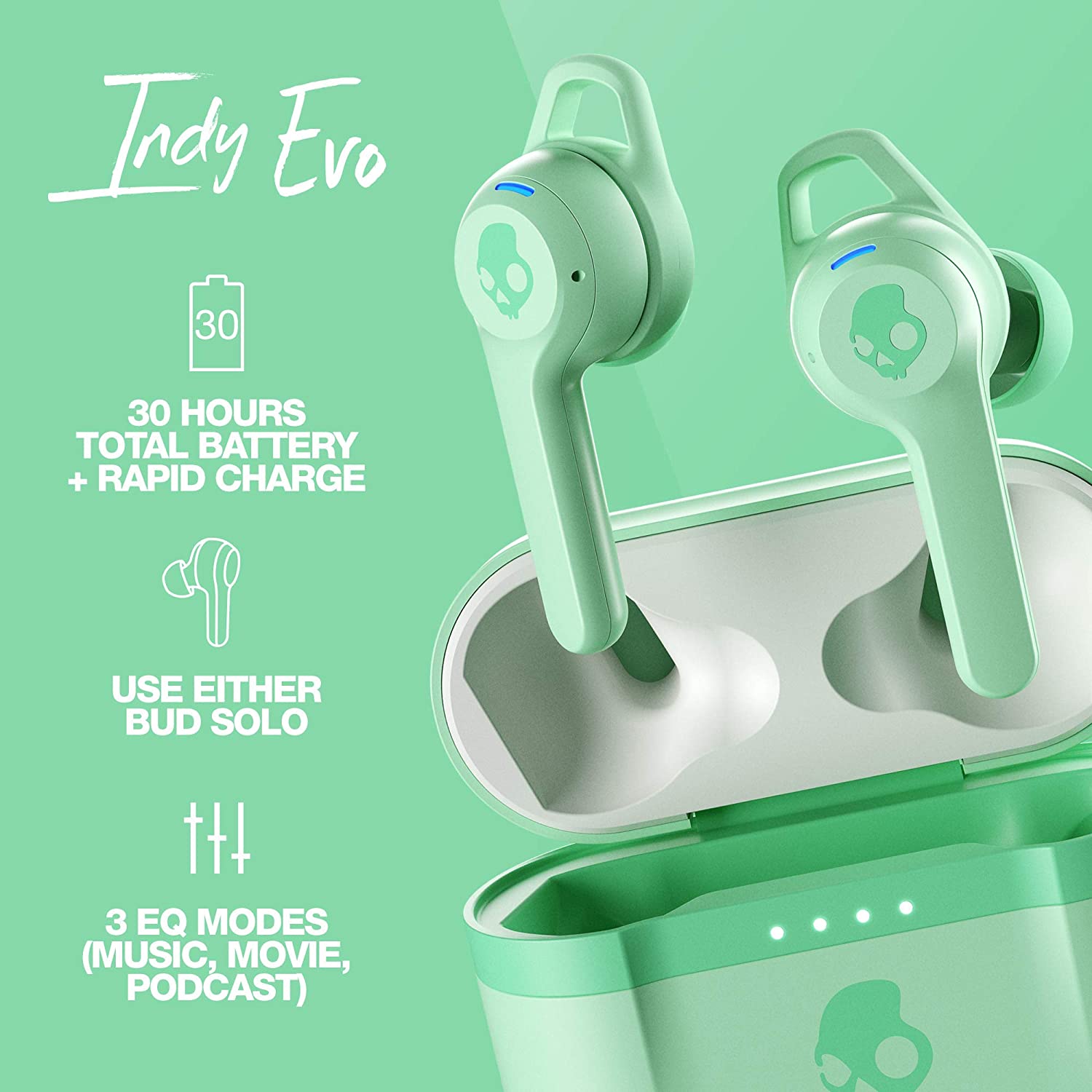 Skullcandy Indy Evo Truly Wireless Bluetooth in Ear Earbuds with