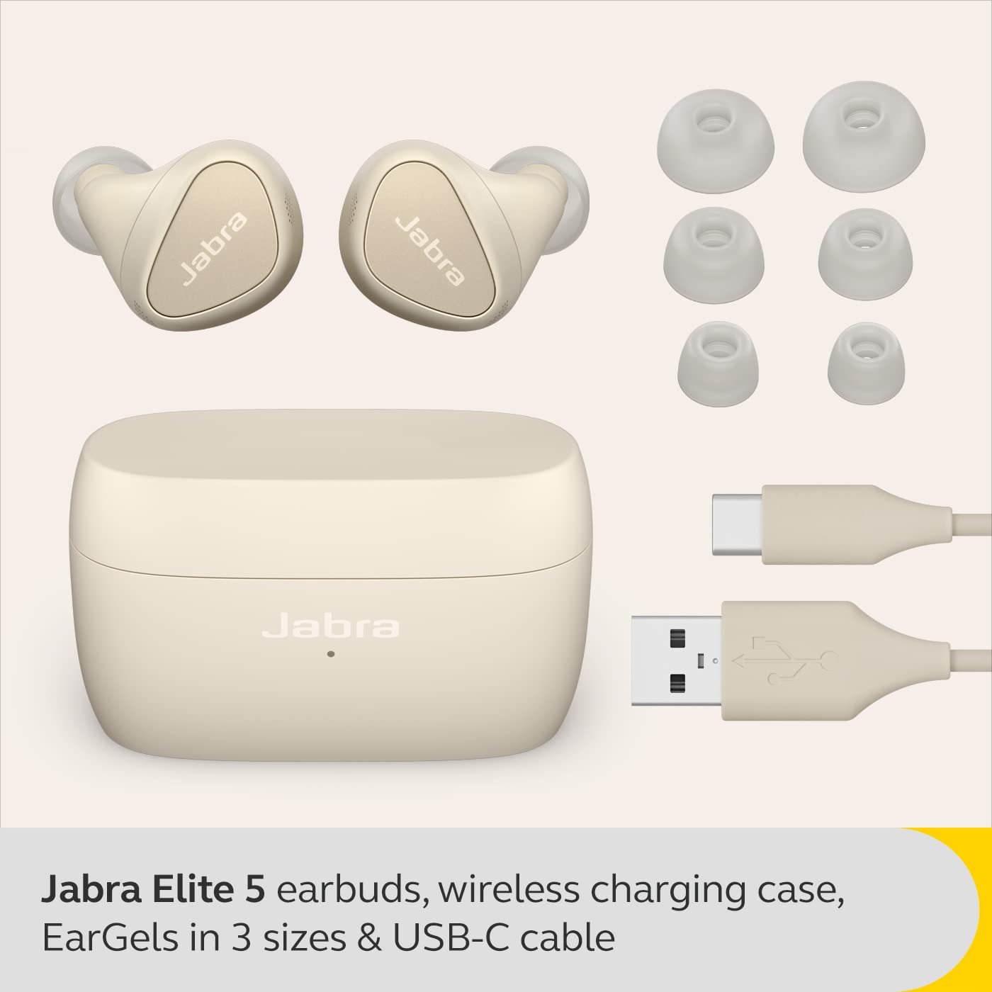 Jabra Elite 5 True Wireless in Ear Bluetooth Earbuds with Active